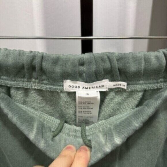 Good American - BRUSHED FLEECE WIDE LEG SWEATPANTS Size Small NWT - Picture 6 of 12